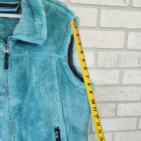 Free Country Womens Teal Soft Cozy Full Zip Vest L - Picture 11 of 13